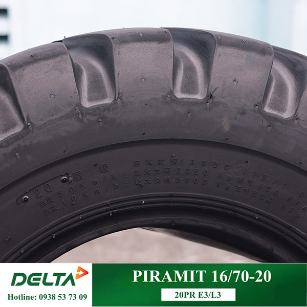 LỐP XE XÚC LẬT PIRAMIT 16/70-20 20PR E3/L3