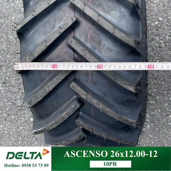 LỐP MÁY CẮT CỎ 26X12.00-12 ASCENSO